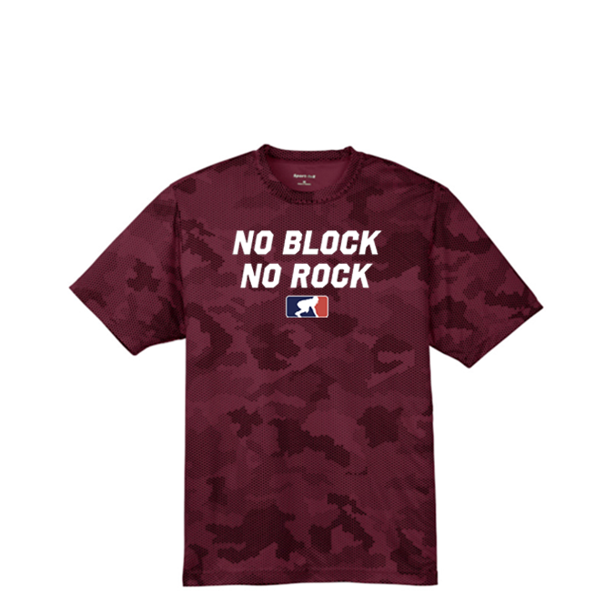 NO BLOCK NO ROCK - Hex Camo Performance Tee
