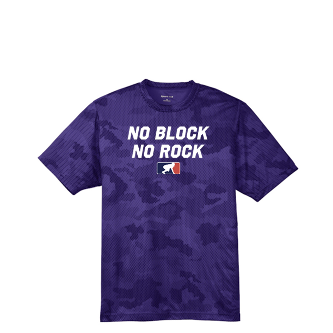 NO BLOCK NO ROCK - Hex Camo Performance Tee