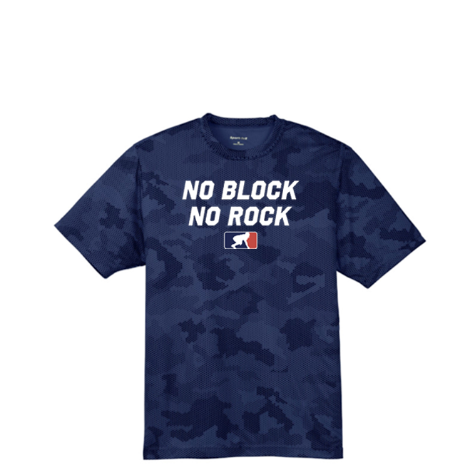 NO BLOCK NO ROCK - Hex Camo Performance Tee