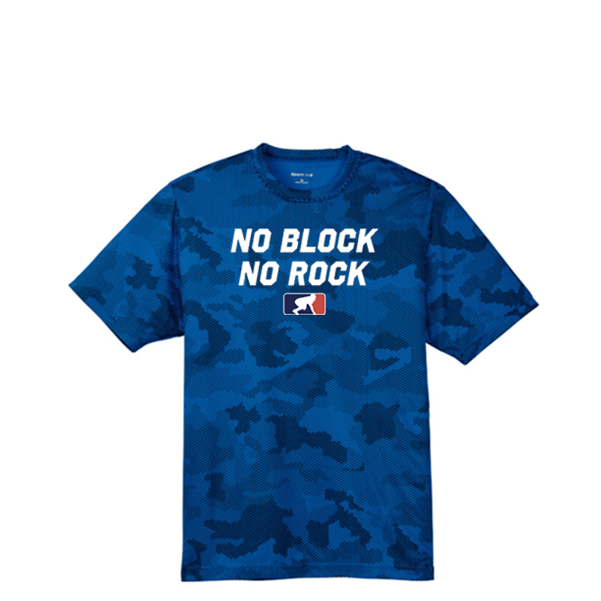 NO BLOCK NO ROCK - Hex Camo Performance Tee