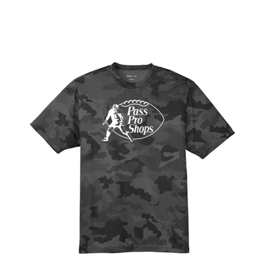 PASS PRO SHOPS (White) - Hex Camo Performance Tee