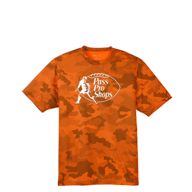 PASS PRO SHOPS (White) - Hex Camo Performance Tee