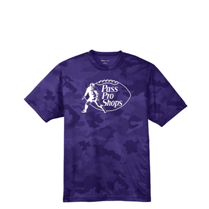 PASS PRO SHOPS (White) - Hex Camo Performance Tee