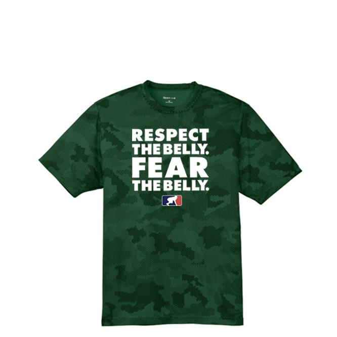 RESPECT THE BELLY - Hex Camo Performance Tee