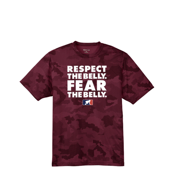 RESPECT THE BELLY - Hex Camo Performance Tee