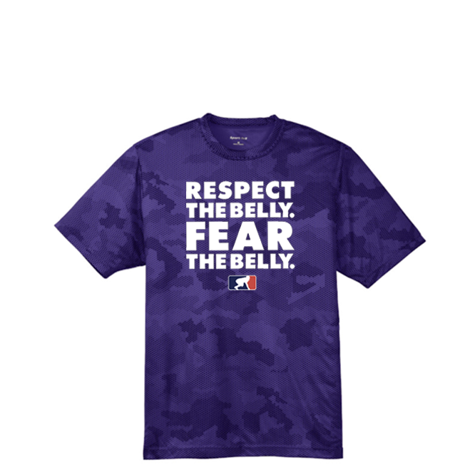 RESPECT THE BELLY - Hex Camo Performance Tee