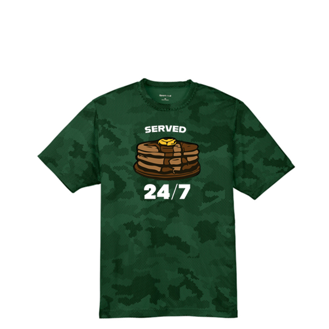 SERVED 24/7 - Hex Camo Performance Tee