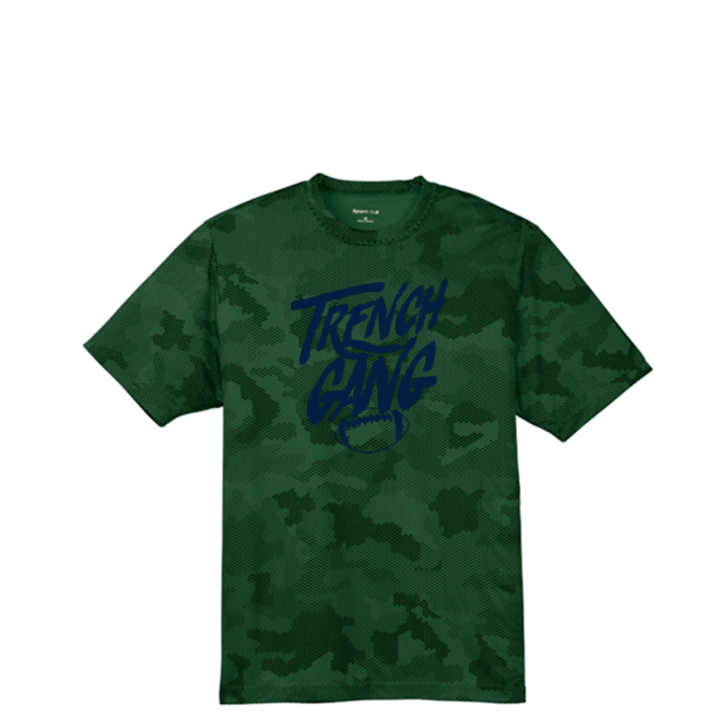 TRENCH GANG (Navy) - Hex Camo Performance Tee