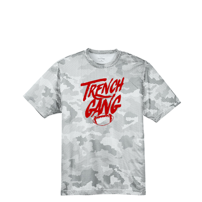 TRENCH GANG (Red) - Hex Camo Performance Tee
