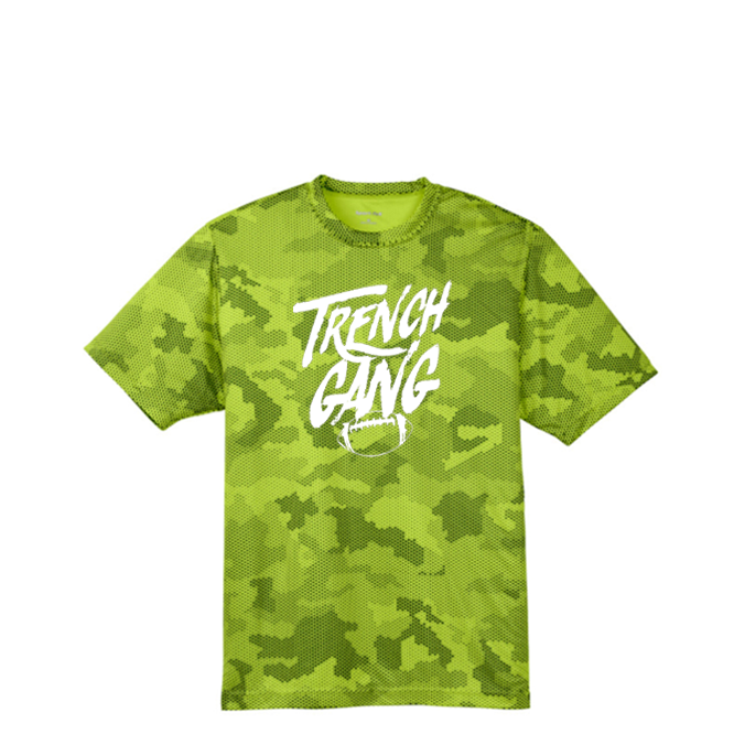 TRENCH GANG (White) - Hex Camo Performance Tee