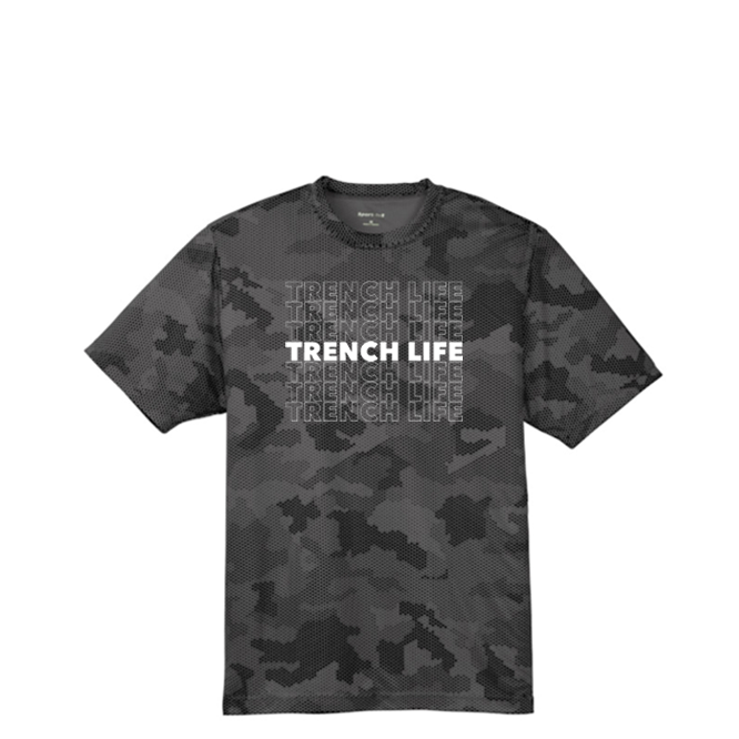 TRENCH LIFE - Hex Camo Performance Tee