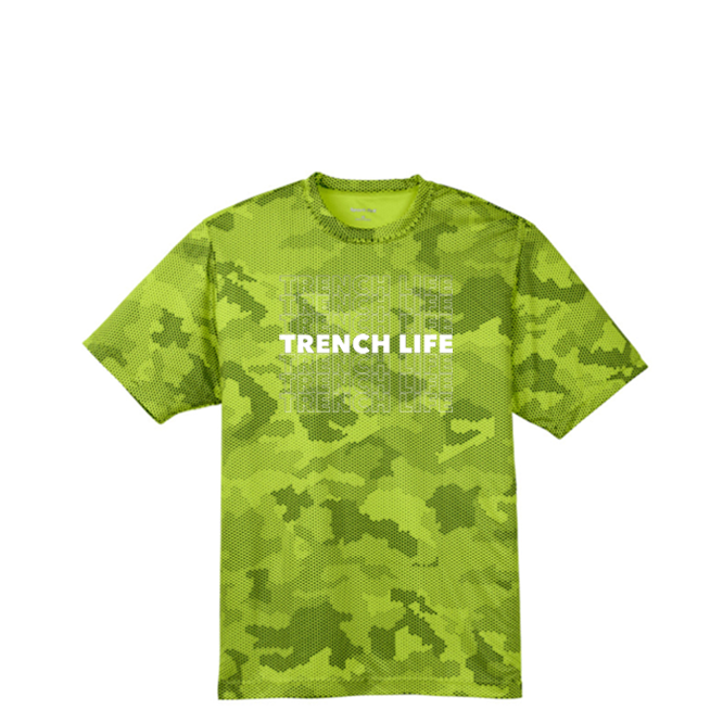 TRENCH LIFE - Hex Camo Performance Tee