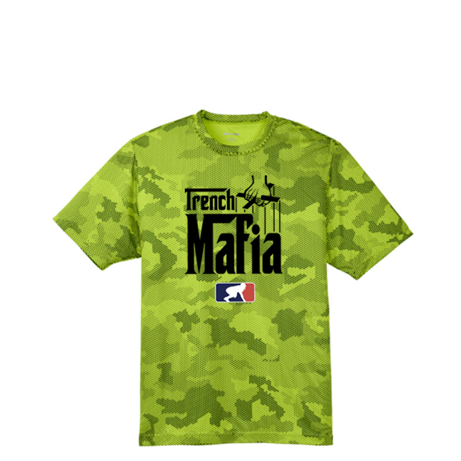 TRENCH MAFIA (Black) - Hex Camo Performance Tee
