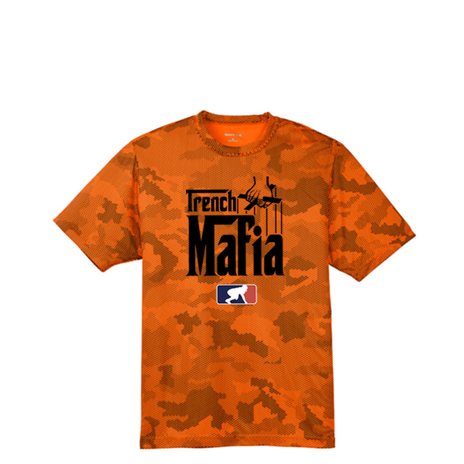 TRENCH MAFIA (Black) - Hex Camo Performance Tee