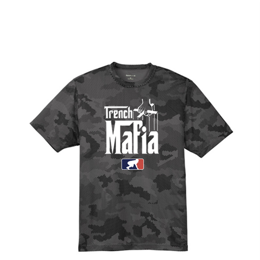 TRENCH MAFIA (White) - Hex Camo Performance Tee