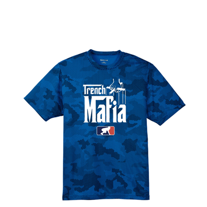 TRENCH MAFIA (White) - Hex Camo Performance Tee