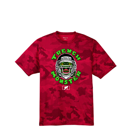 TRENCH MONSTER - Hex Camo Performance Tee