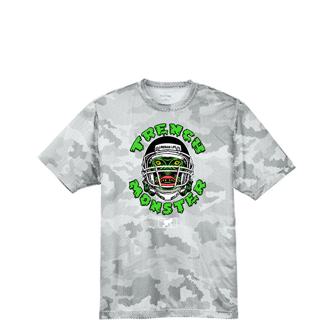 TRENCH MONSTER - Hex Camo Performance Tee