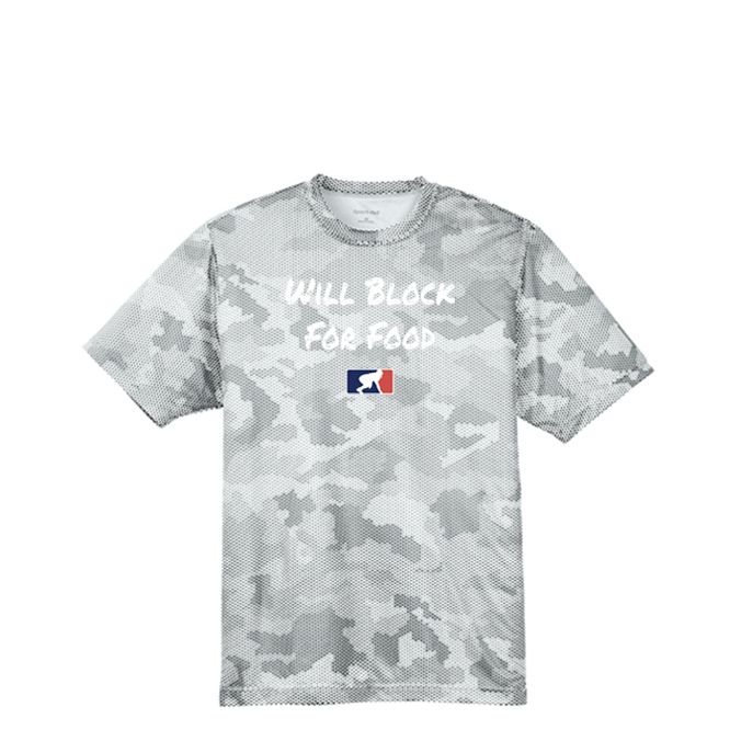 WILL BLOCK FOR FOOD - Hex Camo Performance Tee
