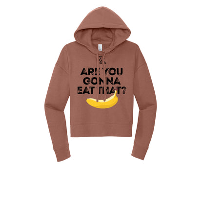 ARE YOU GONNA EAT THAT? (Black) - Womens Fleece Hoodie