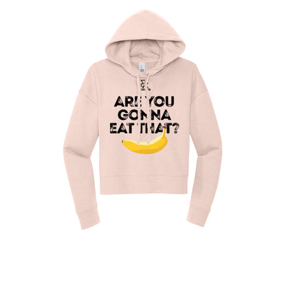 ARE YOU GONNA EAT THAT? (Black) - Womens Fleece Hoodie