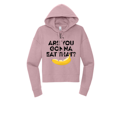 ARE YOU GONNA EAT THAT? (Black) - Womens Fleece Hoodie