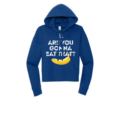 ARE YOU GONNA EAT THAT? (White) - Womens Fleece Hoodie