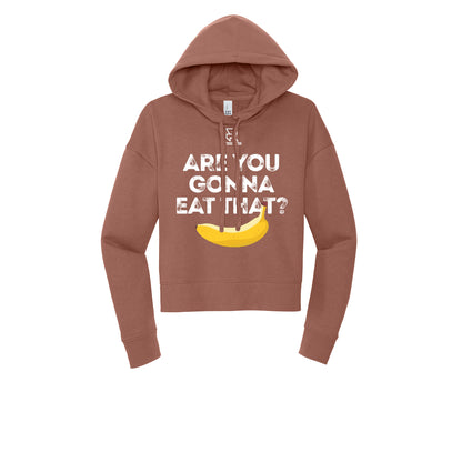 ARE YOU GONNA EAT THAT? (White) - Womens Fleece Hoodie