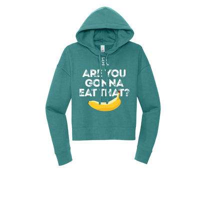 ARE YOU GONNA EAT THAT? (White) - Womens Fleece Hoodie