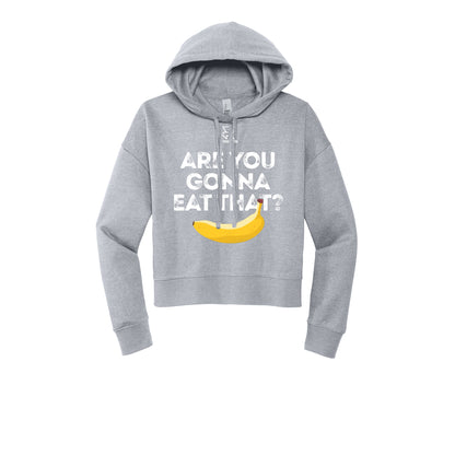 ARE YOU GONNA EAT THAT? (White) - Womens Fleece Hoodie