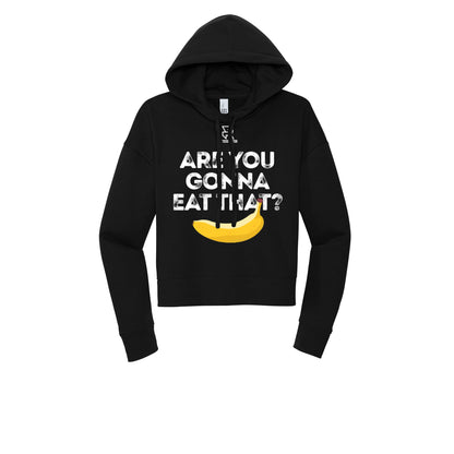 ARE YOU GONNA EAT THAT? (White) - Womens Fleece Hoodie