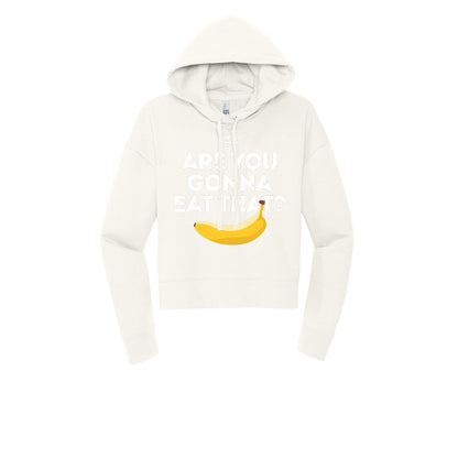 ARE YOU GONNA EAT THAT? (White) - Womens Fleece Hoodie
