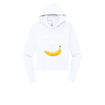 ARE YOU GONNA EAT THAT? (White) - Womens Fleece Hoodie