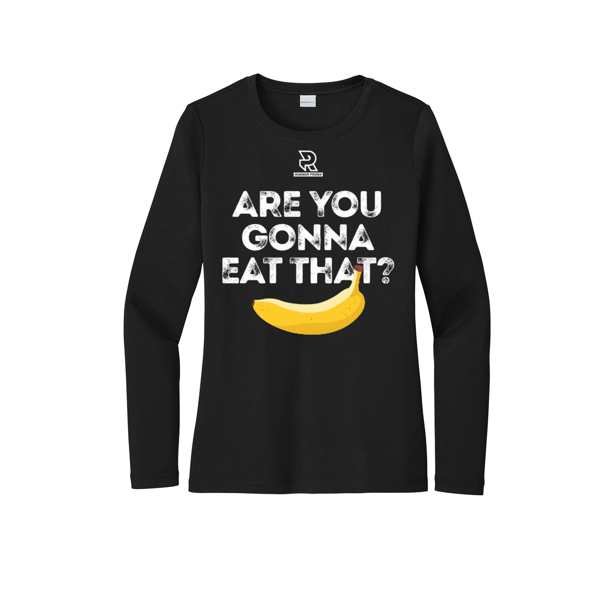ARE YOU GONNA EAT THAT? (White) - Womens Pro Long Sleeve Performance Tee