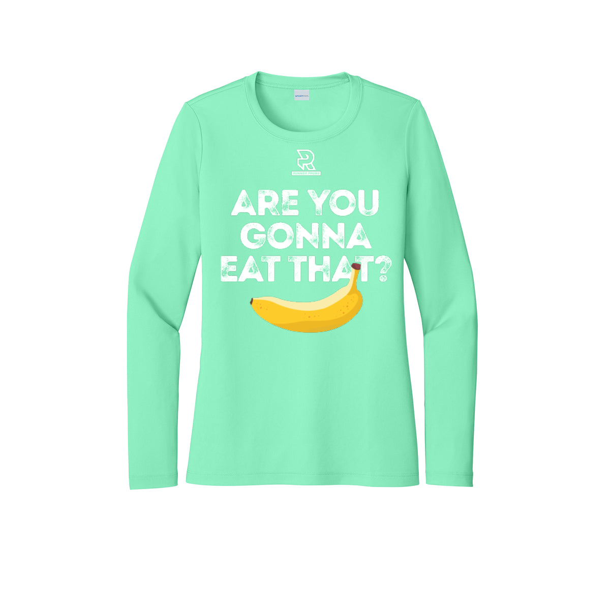 ARE YOU GONNA EAT THAT? (White) - Womens Pro Long Sleeve Performance Tee