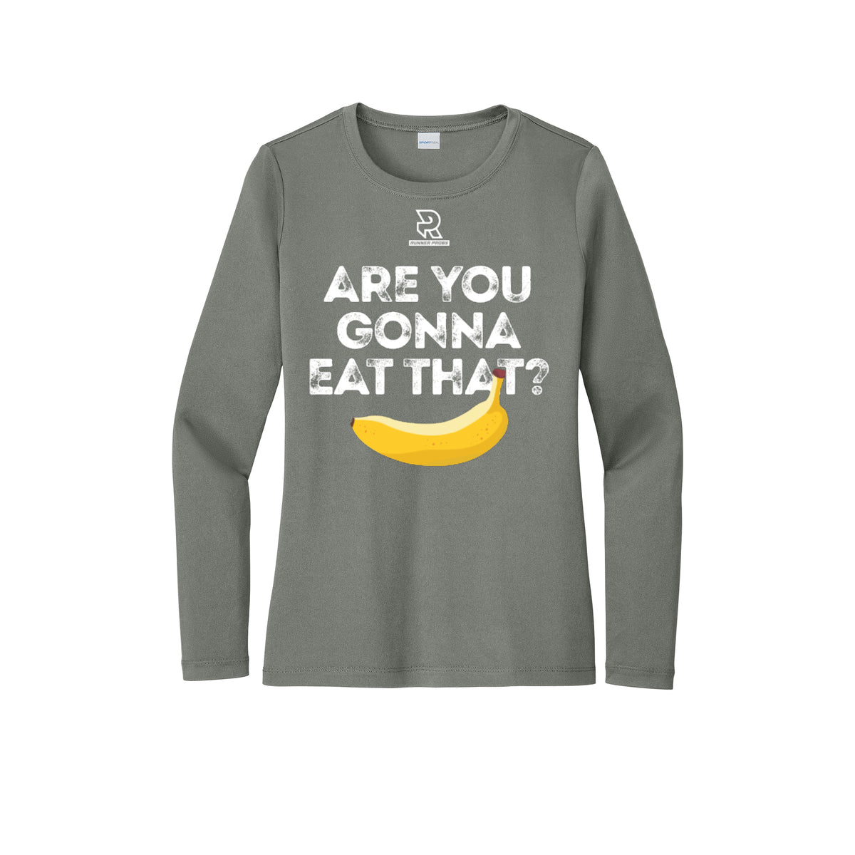ARE YOU GONNA EAT THAT? (White) - Womens Pro Long Sleeve Performance Tee