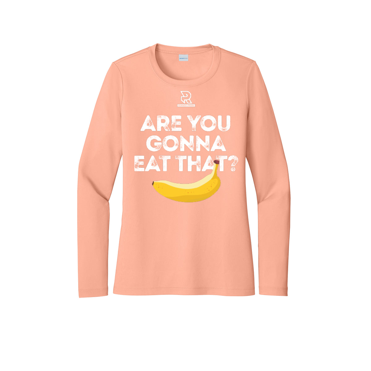 ARE YOU GONNA EAT THAT? (White) - Womens Pro Long Sleeve Performance Tee