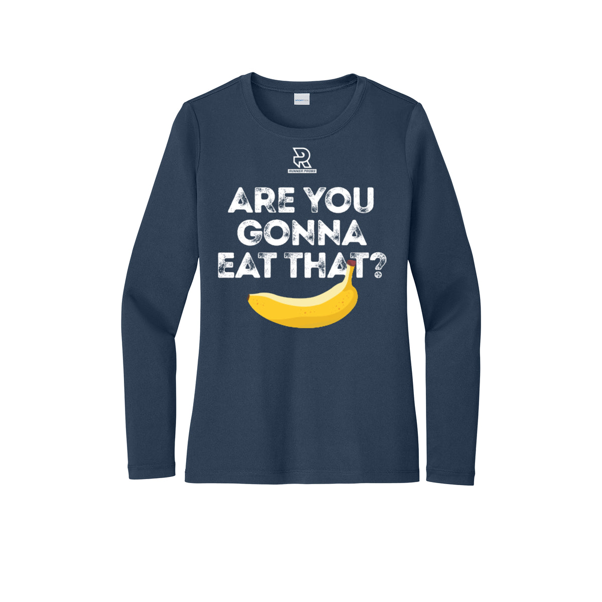 ARE YOU GONNA EAT THAT? (White) - Womens Pro Long Sleeve Performance Tee