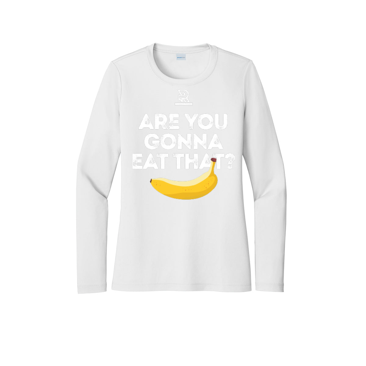 ARE YOU GONNA EAT THAT? (White) - Womens Pro Long Sleeve Performance Tee