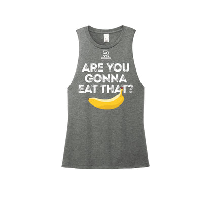 ARE YOU GONNA EAT THAT? (Black) - Womens Perfect Tri Muscle Tank