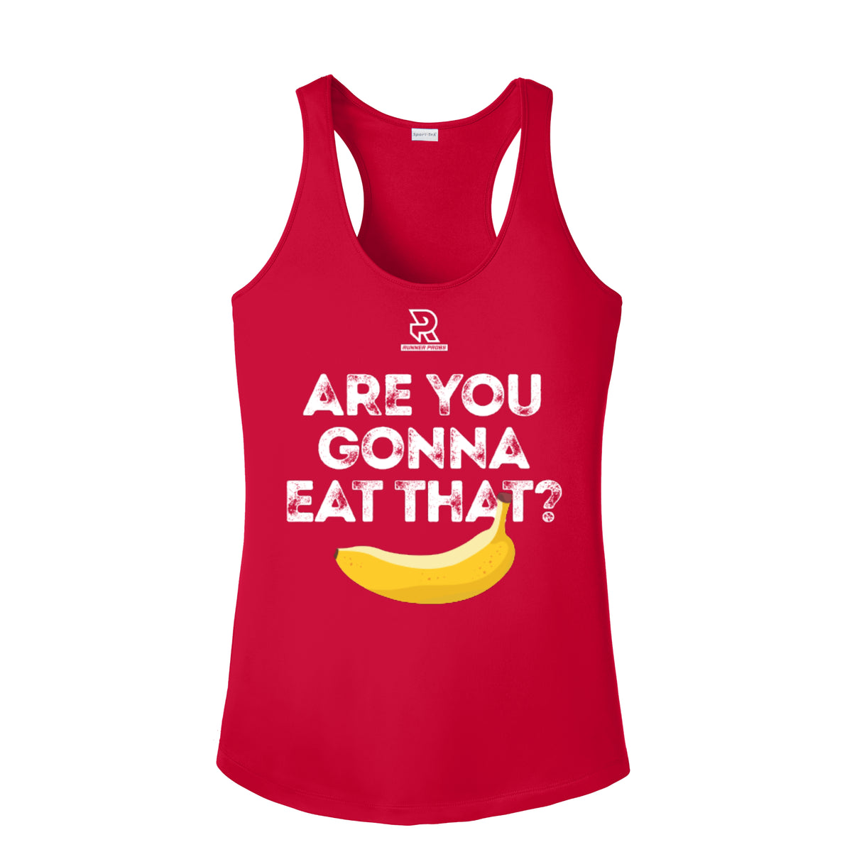 ARE YOU GONNA EAT THAT? (Black) - Womens Competitor Racerback Tank