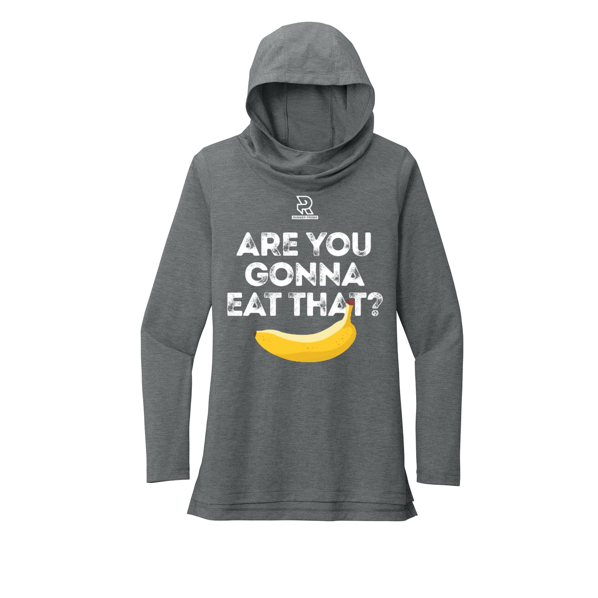 ARE YOU GONNA EAT THAT? (Black) - Womens Tri-Blend Long Sleeve Hoodie
