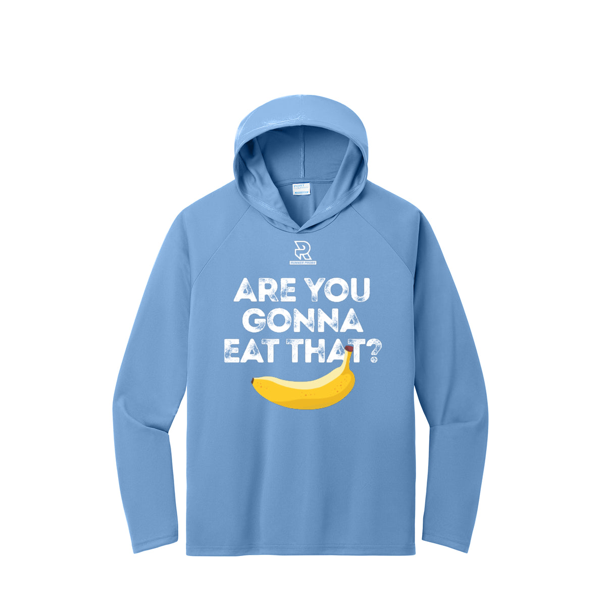 ARE YOU GONNA EAT THAT? (Black) - Long Sleeve Hooded Performance Tee