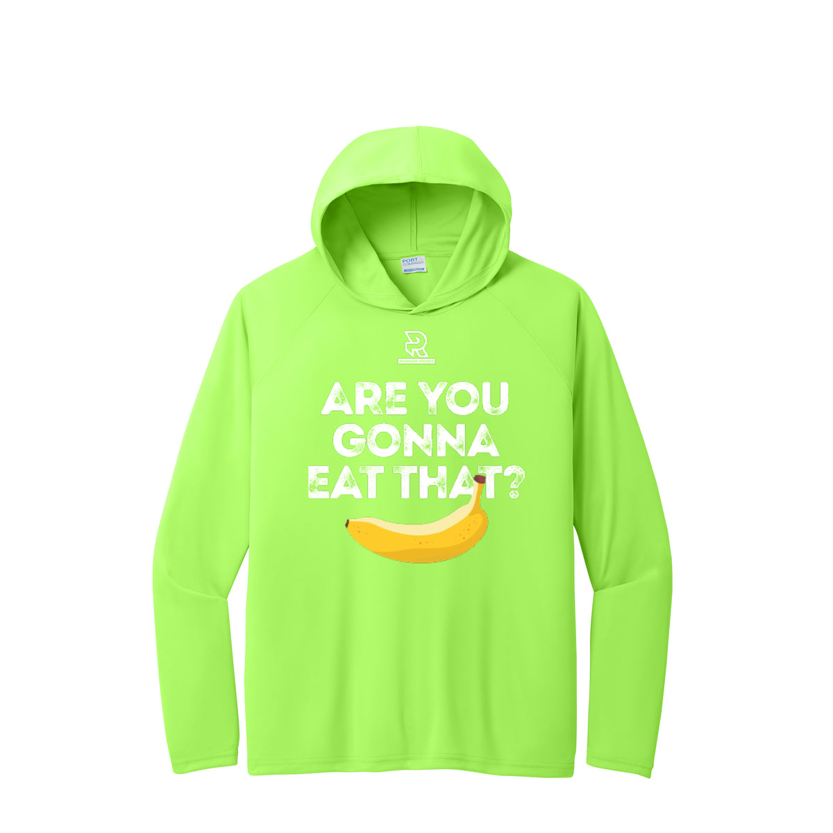 ARE YOU GONNA EAT THAT? (Black) - Long Sleeve Hooded Performance Tee