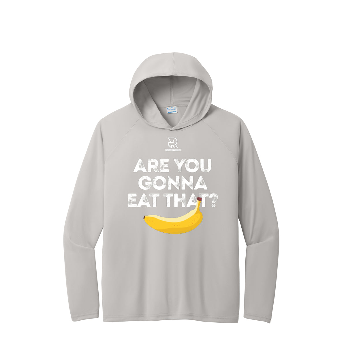 ARE YOU GONNA EAT THAT? (Black) - Long Sleeve Hooded Performance Tee