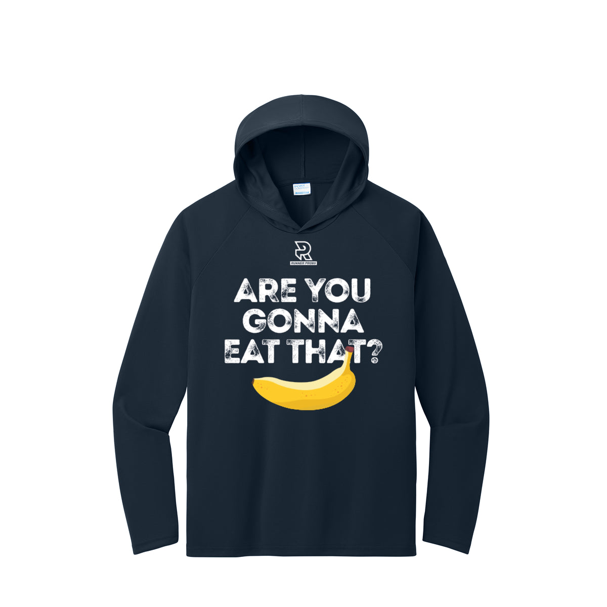 ARE YOU GONNA EAT THAT? (Black) - Long Sleeve Hooded Performance Tee