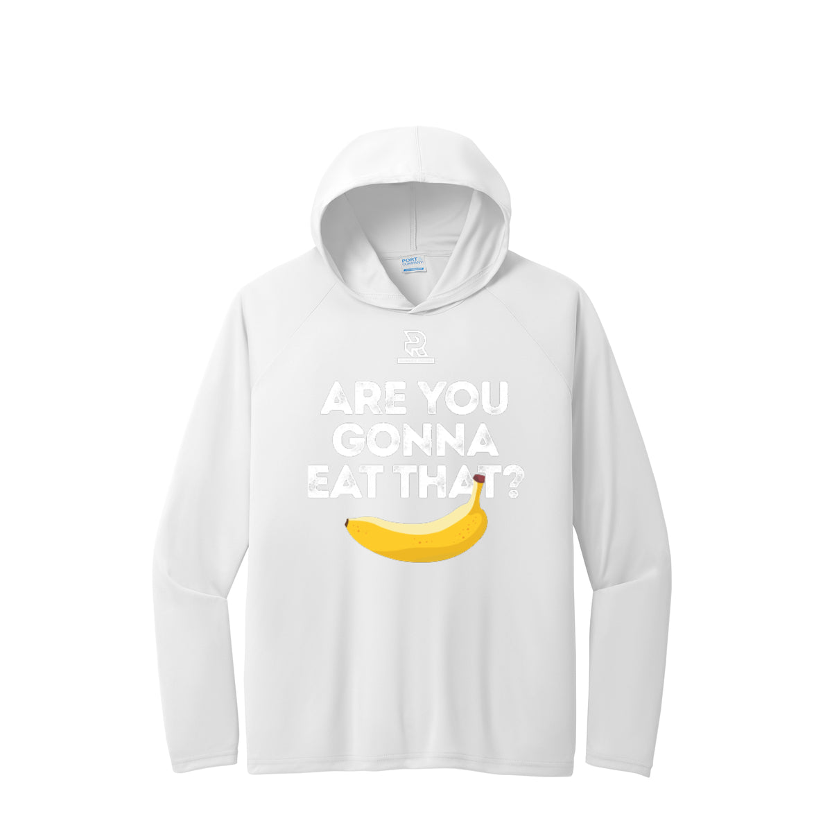 ARE YOU GONNA EAT THAT? (Black) - Long Sleeve Hooded Performance Tee