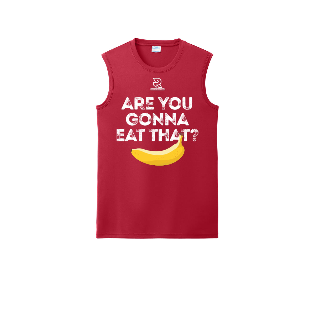 ARE YOU GONNA EAT THAT? (White) - Sleeveless Performance Tee