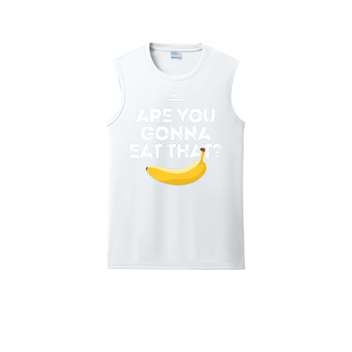 ARE YOU GONNA EAT THAT? (White) - Sleeveless Performance Tee
