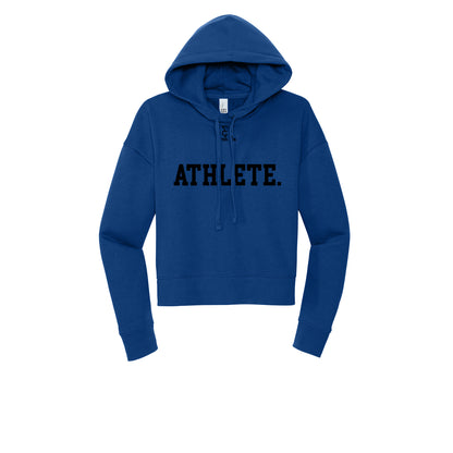 ATHLETE (Black) - Womens Fleece Hoodie